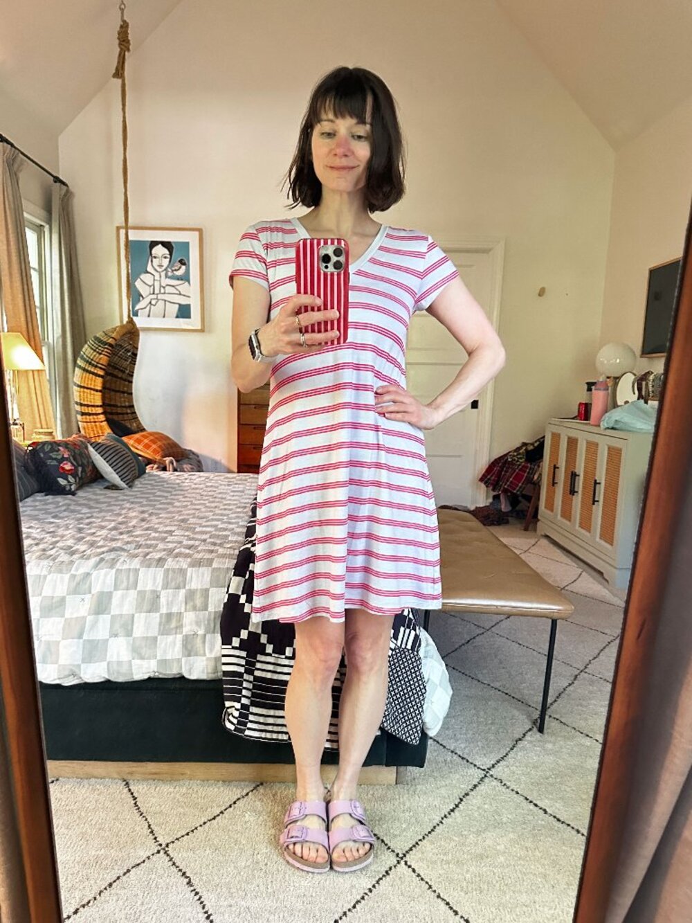 Market & Spruce Striped T-Shirt Dress